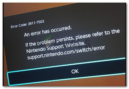 Nintendo Switch एरर कोड 2811 7503 स्क्रीन