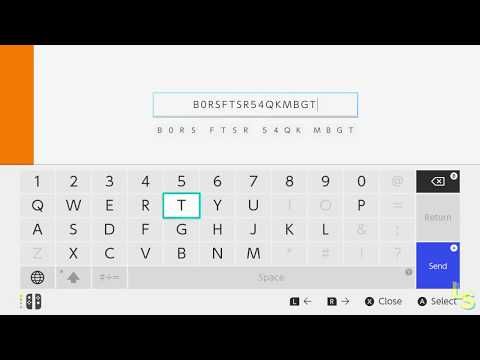 Nintendo Switch eShop code entry screen highlighting the 16 character input field