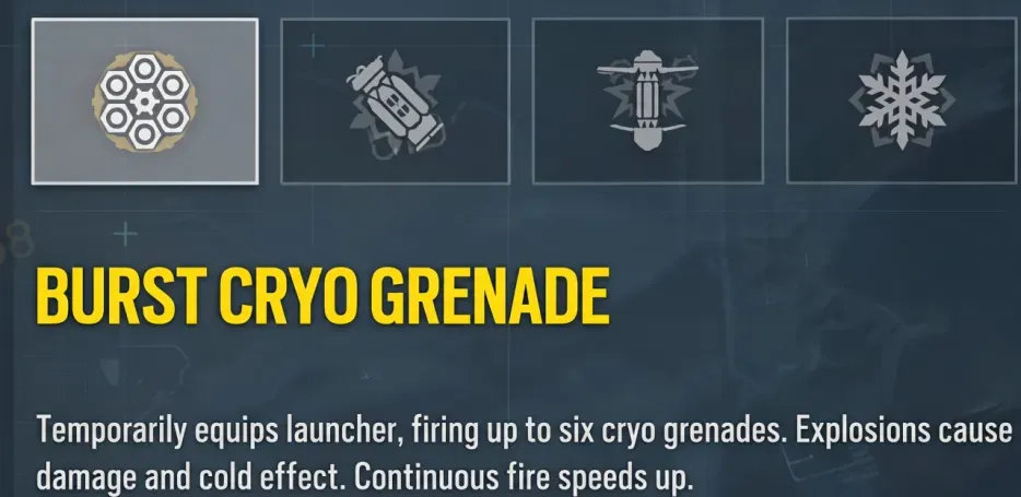 เอฟเฟกต์พื้นที่เยือกแข็งของเครื่องยิงระเบิด Cryo Grenade ใน Delta Force