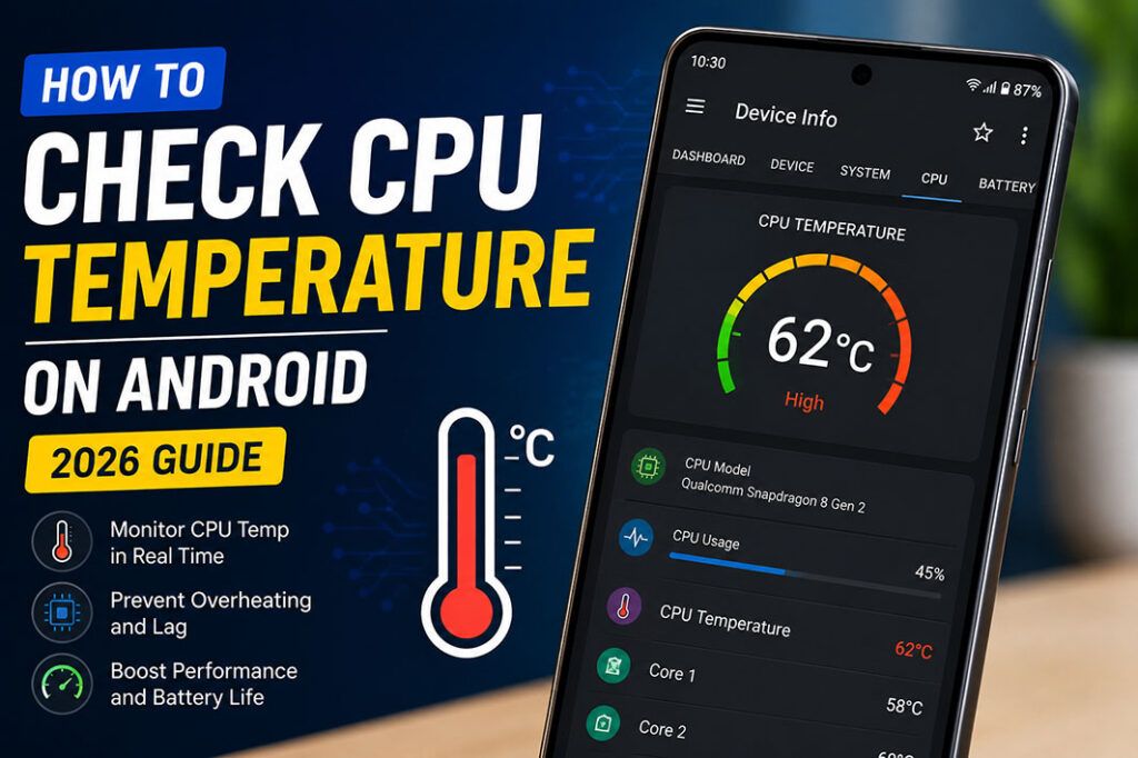 กราฟแสดงอุณหภูมิและภาระงานของ CPU มือถือ