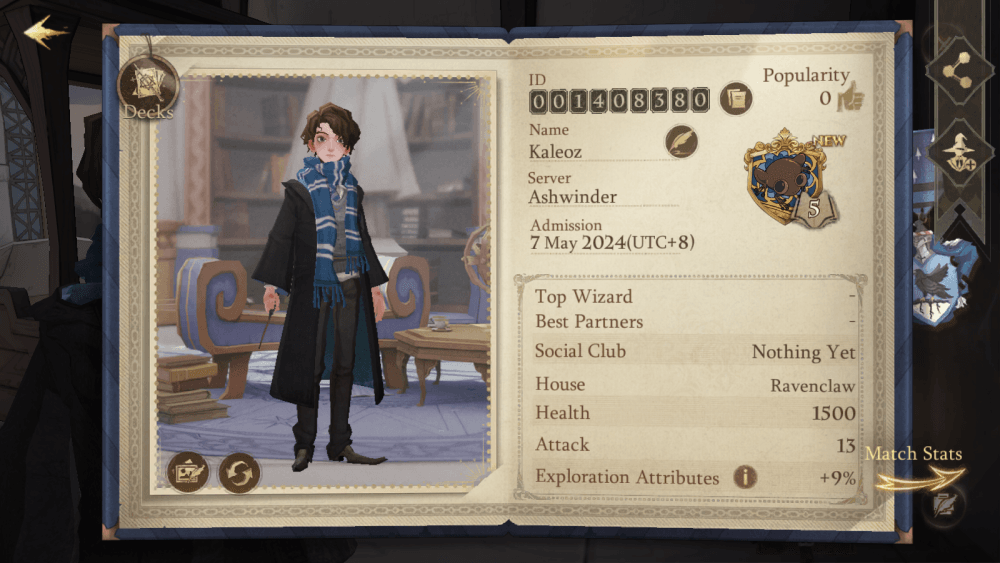 In-game Knapsack info screen displaying the player User ID and assigned server