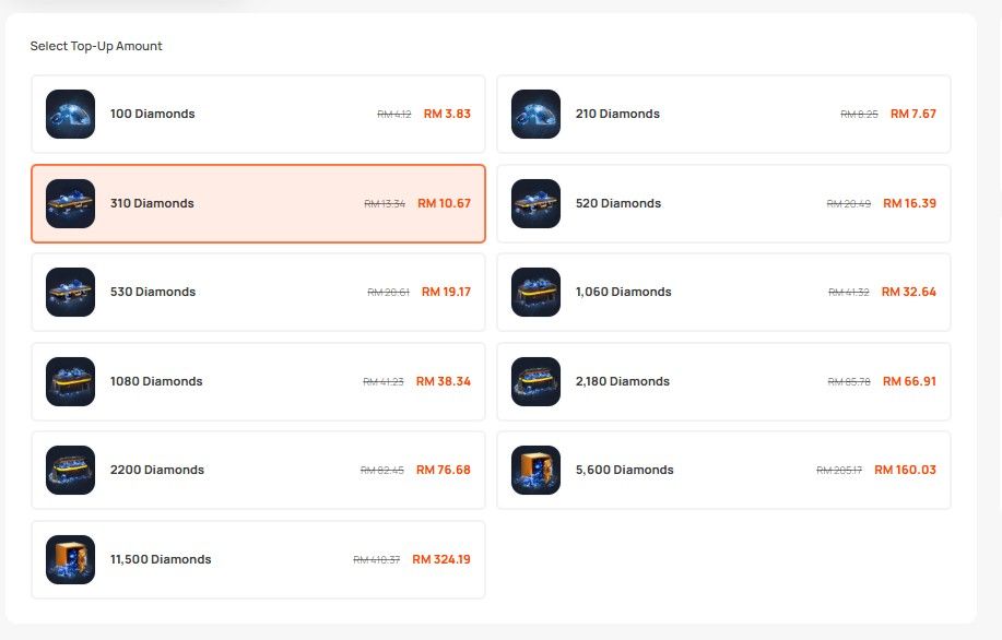 Garena online top up portal showing Free Fire login and Garena PPC selection
