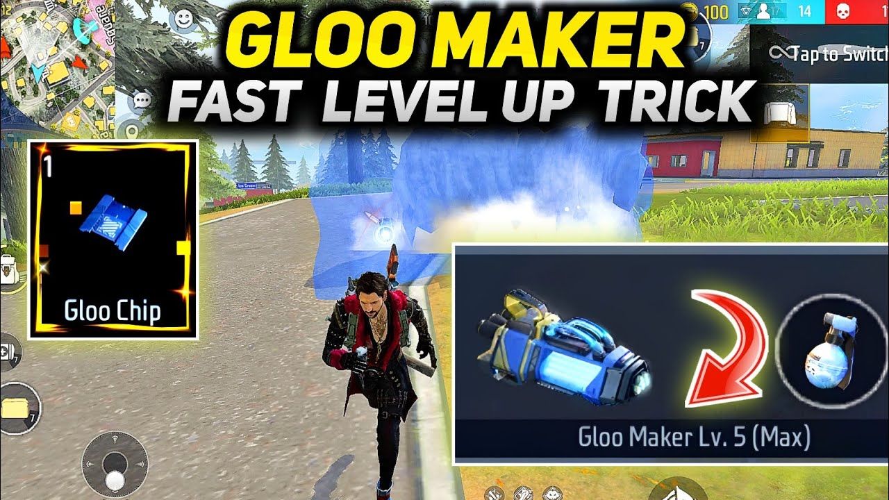 Gloo Maker device interface displaying level upgrade tiers and wall generation timer