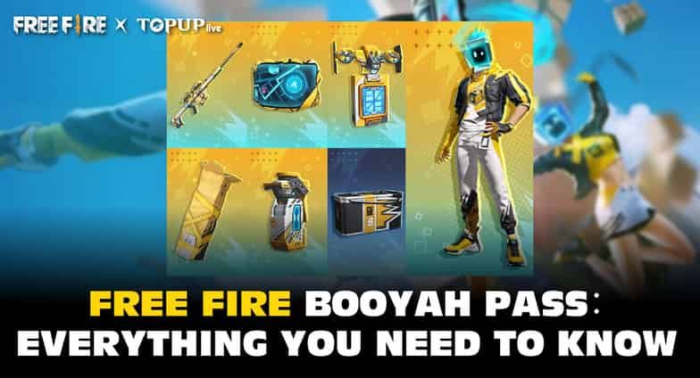 Free Fire Booyah Pass seasonal reward track with diamonds