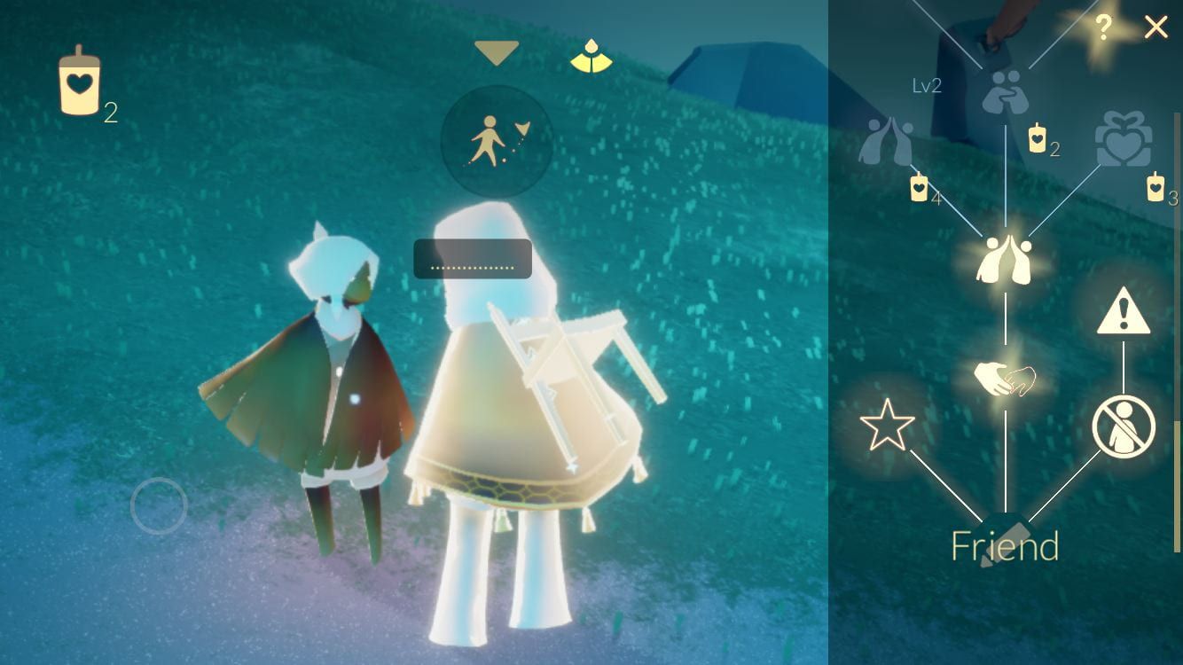 Персонаж зажигает свечи в Sky Children of the Light