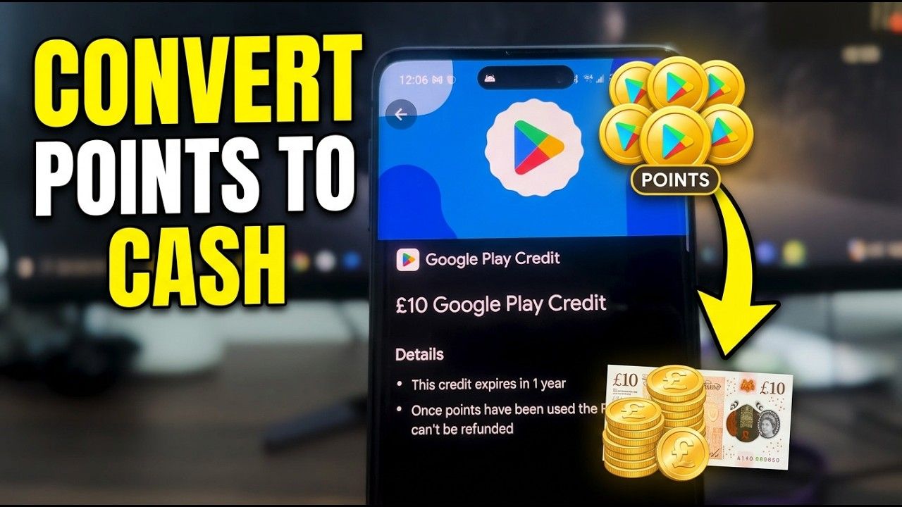 Google Play Store redemption catalog showing Play Credit exchange rates