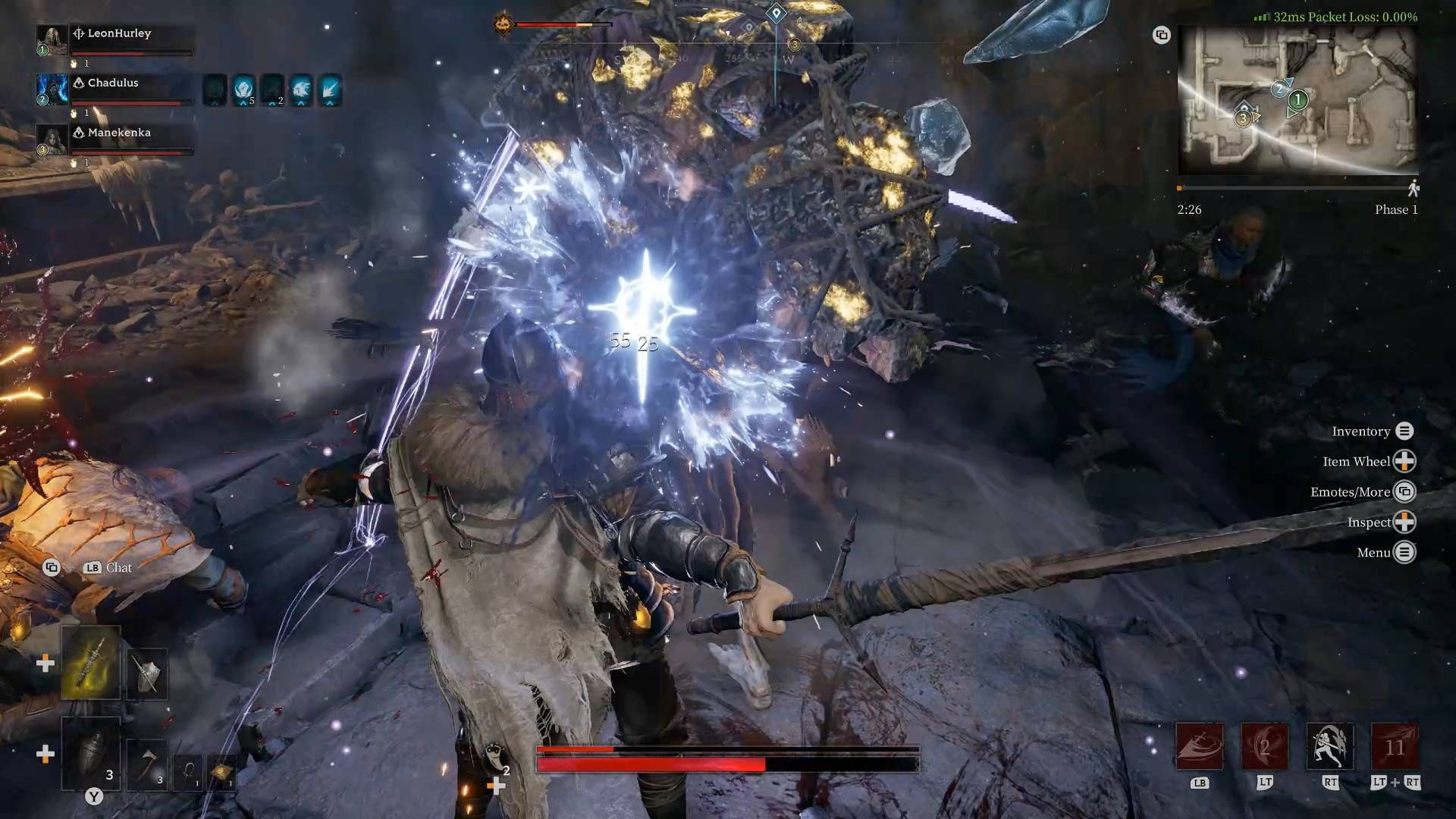 A classe Withered Knight enfrentando inimigos em Mistfall Hunter