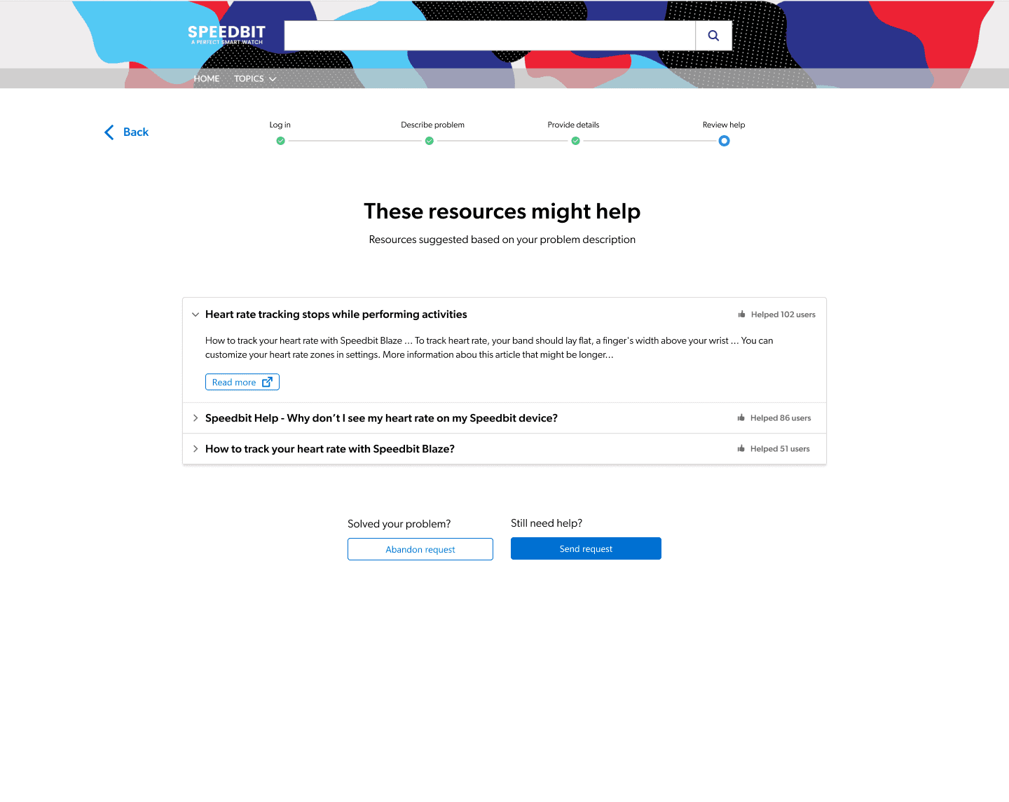 Mobile Kundensupport-Oberfläche mit Feldern für Charakter-ID, Serverregion und Kaufbelege