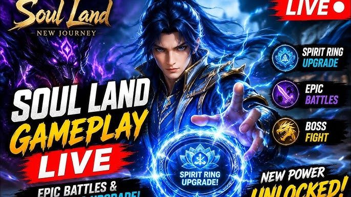Adegan pertempuran Soul Land New World dengan cincin roh dan roh yang diseru