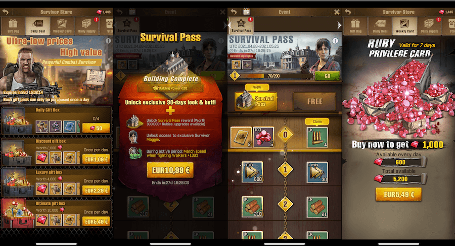 Notificări promoționale The Walking Dead Survivors