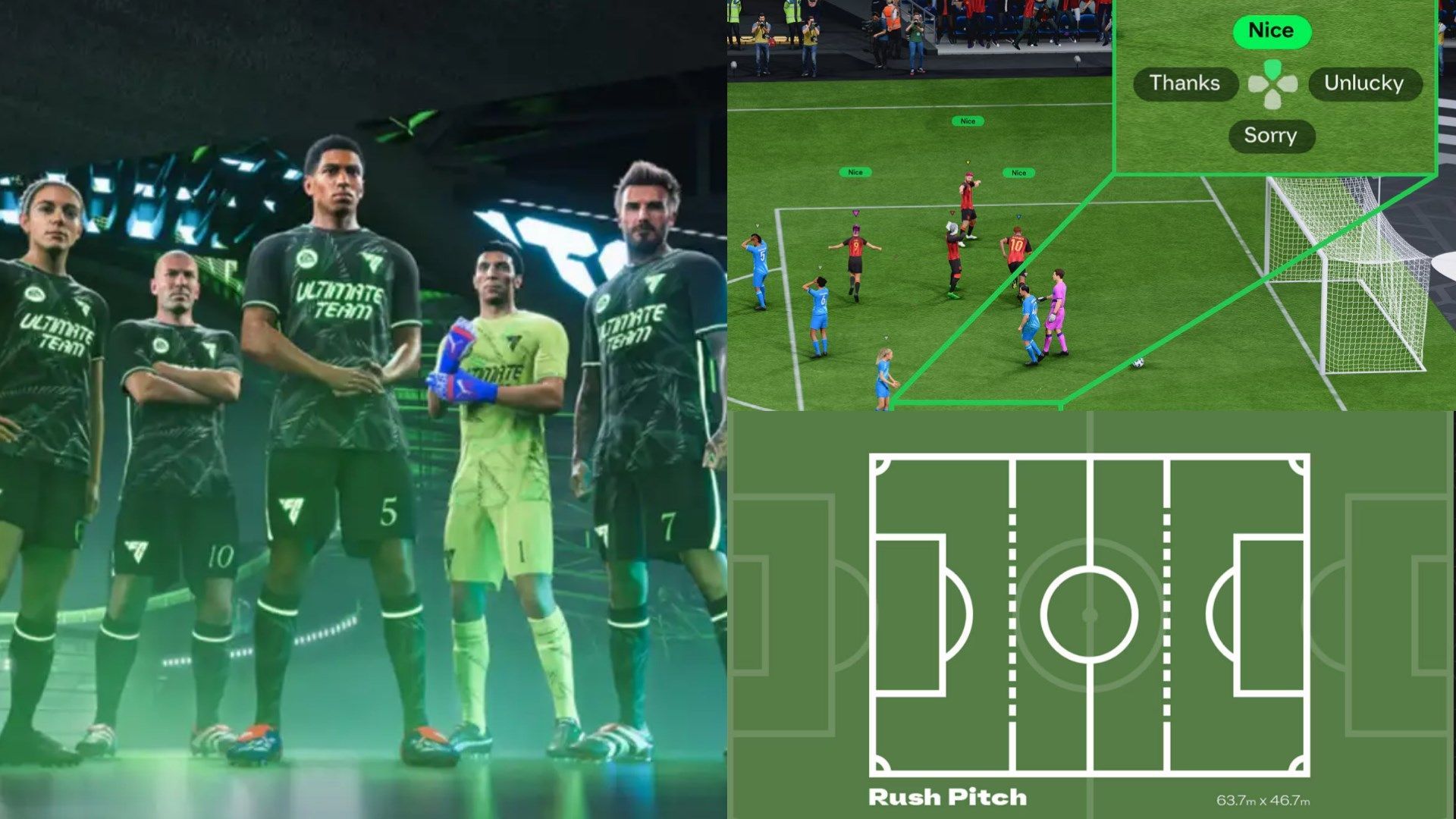 Zoom sur la surface de réparation dans EA Sports FC 25 Rush