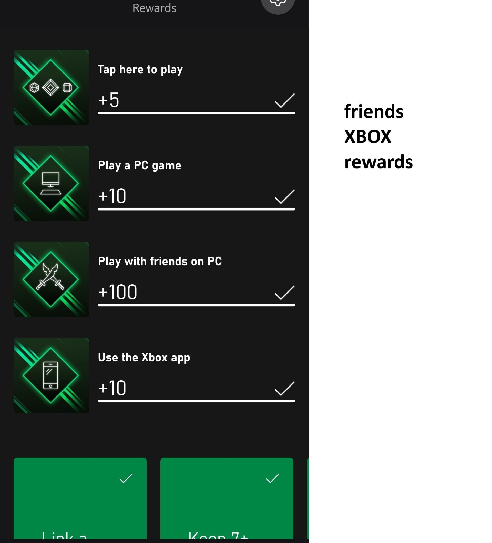 Xbox mobile smartphone app displaying social and library tabs without code redemption