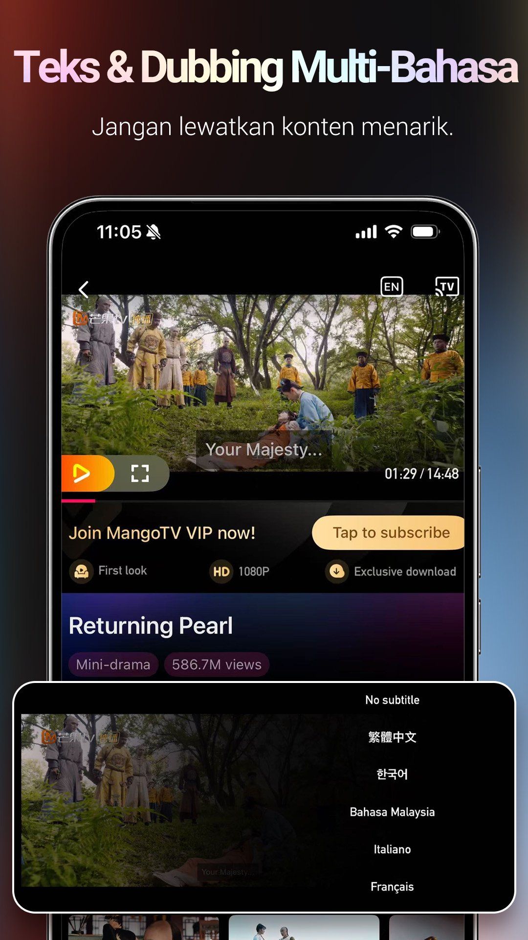 Mango TV Standard Mobile VIP Profilansicht