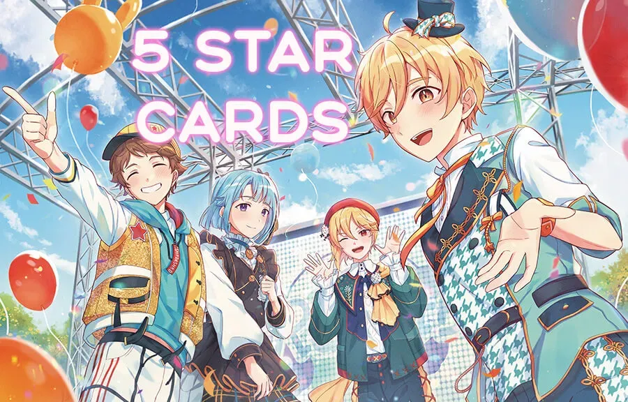 Ensemble Stars limited gacha scout screen with featured five star idol card
