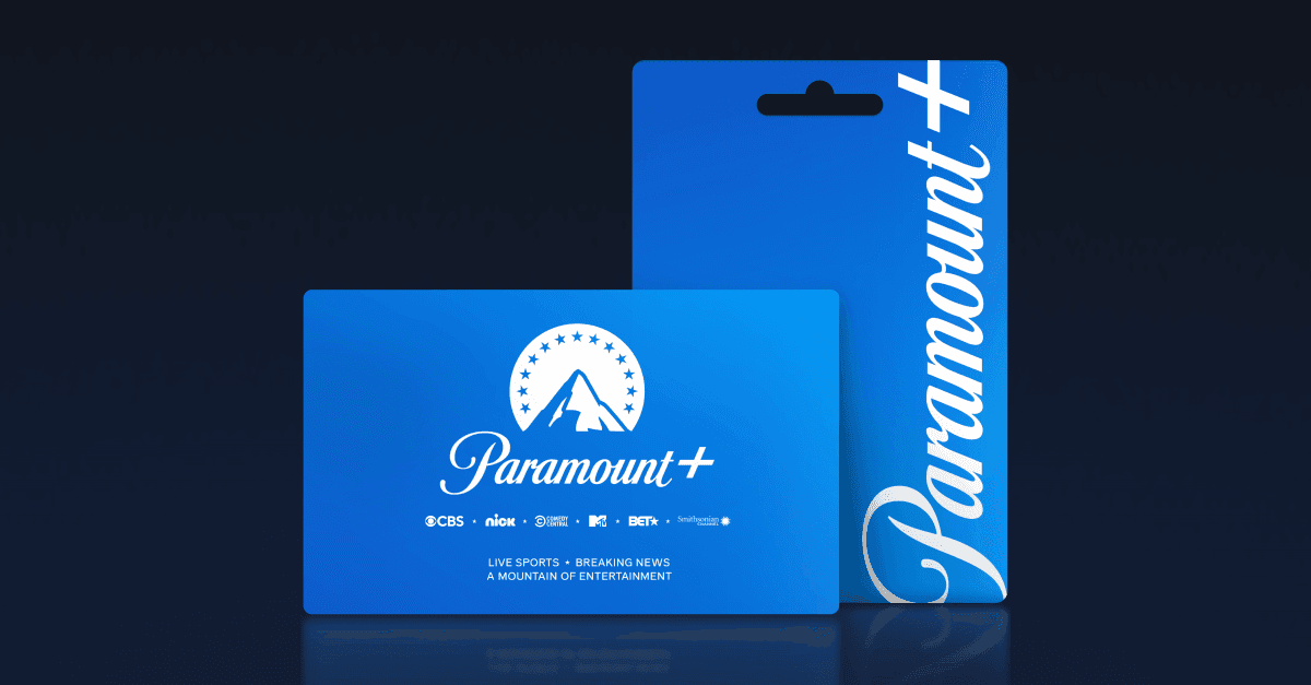 Paramount Plus US digital gift card voucher code redemption