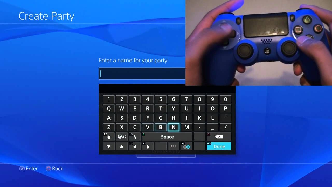 PlayStation 4 virtual keyboard interface for entering promo strings