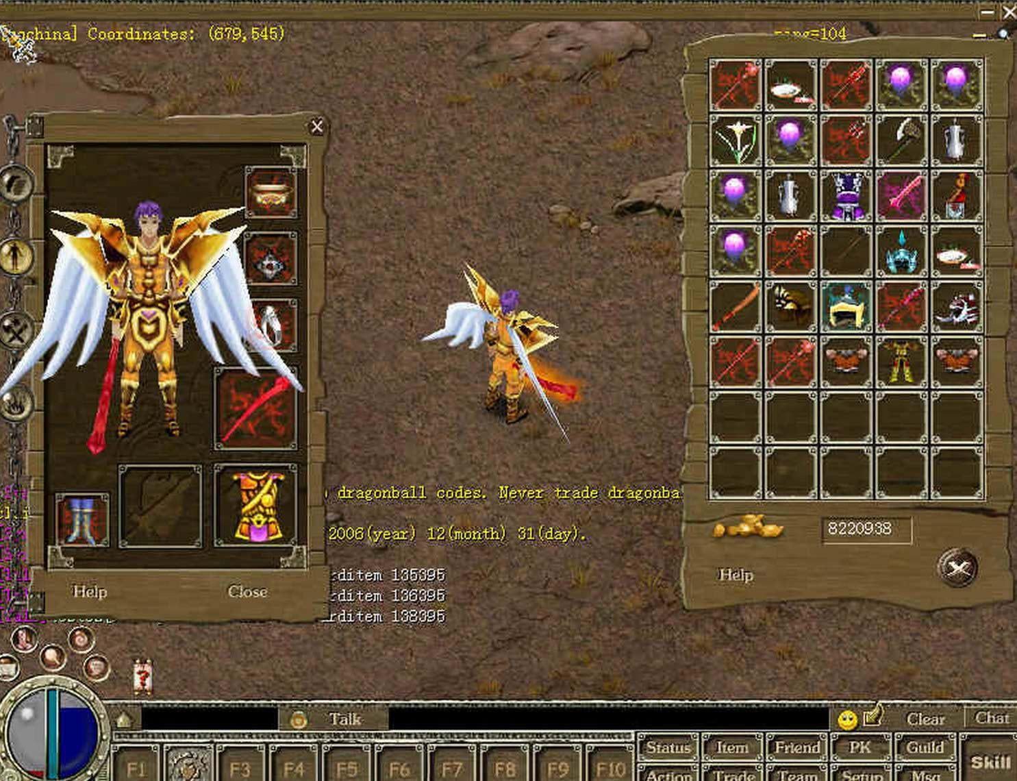 Conquer Online Twin City player market trading Dragon Balls and Meteors