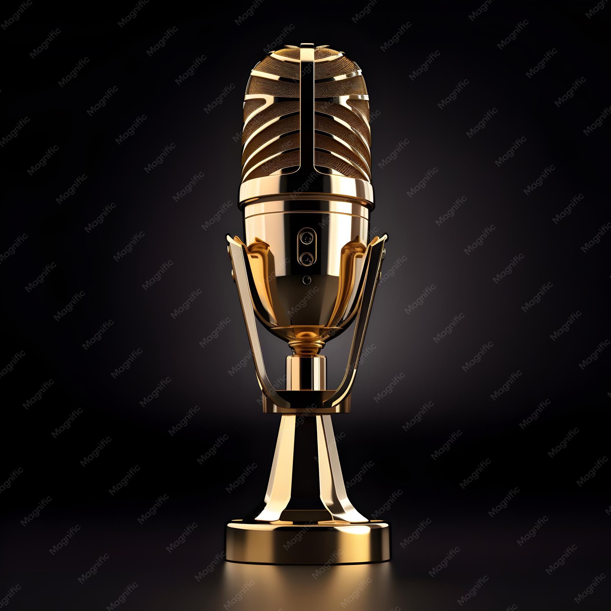 Troféu de premiação em evento do WeSing