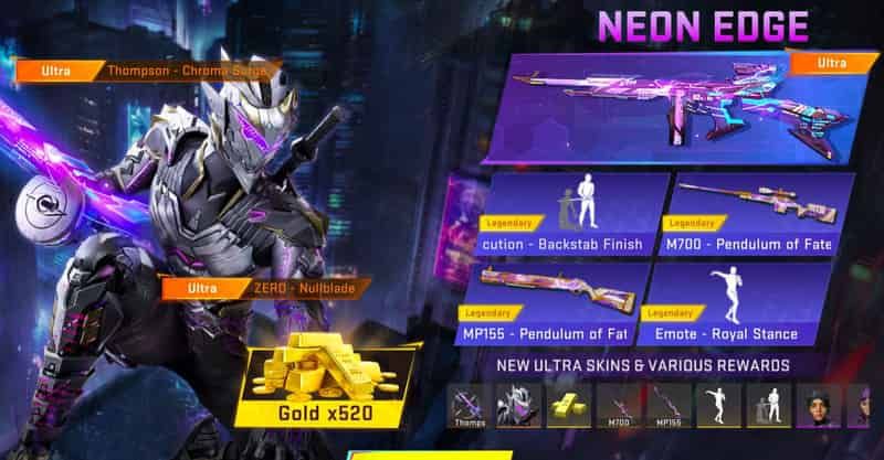 Blood Strike battle pass reward screen showing unclaimed tier items and claim button