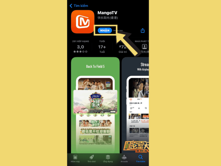 Mango TV TV-Client Anmeldebildschirm mit Kontoverknüpfung