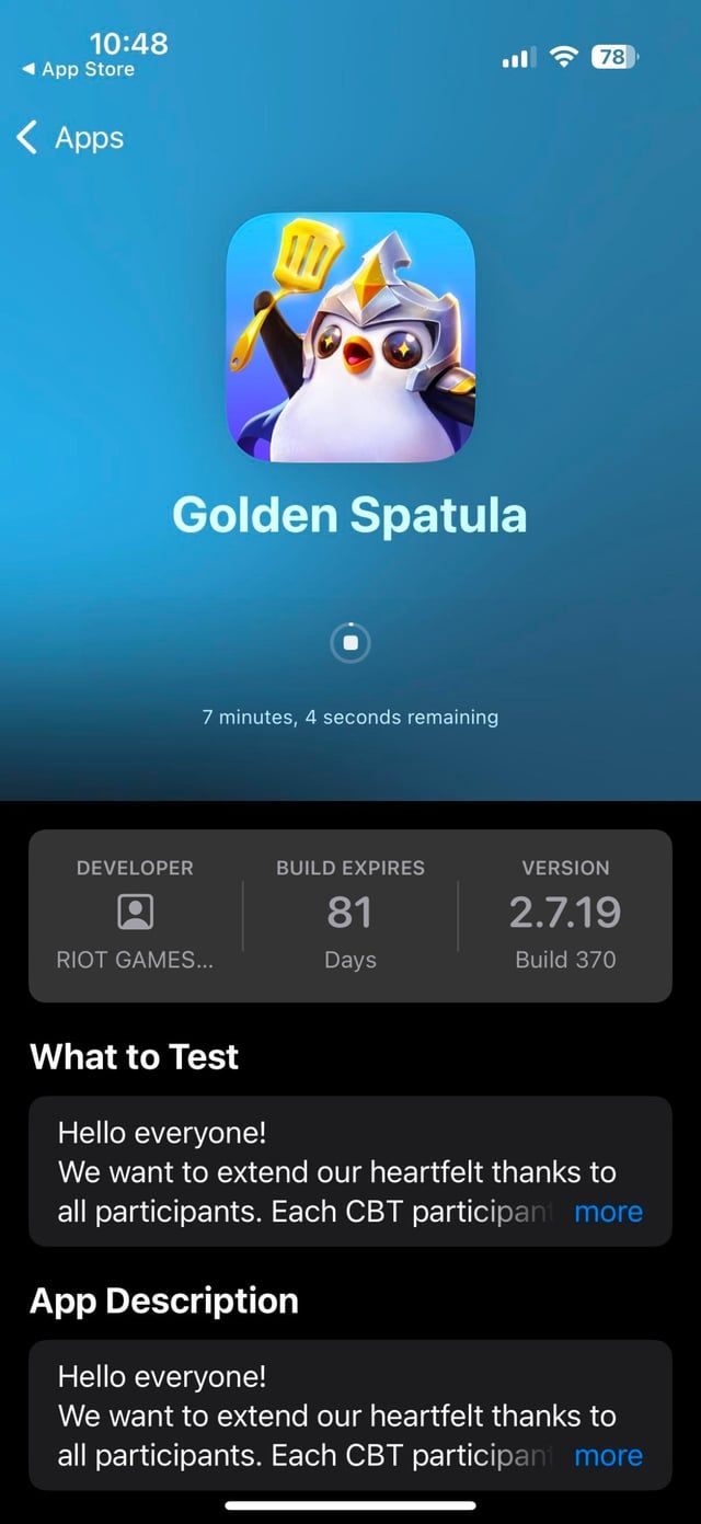 Golden Spatula system maintenance notice