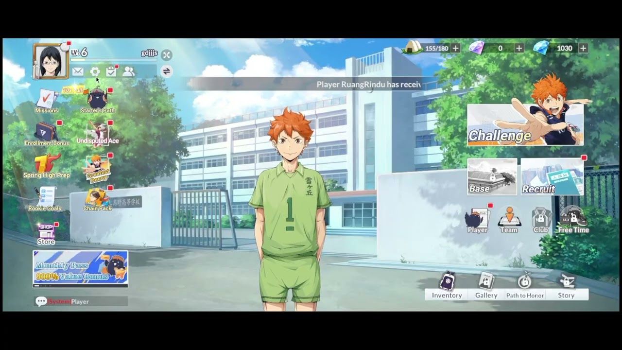 In-Game-Grafikmenü mit Bildrateneinstellungen in Haikyu Fly High