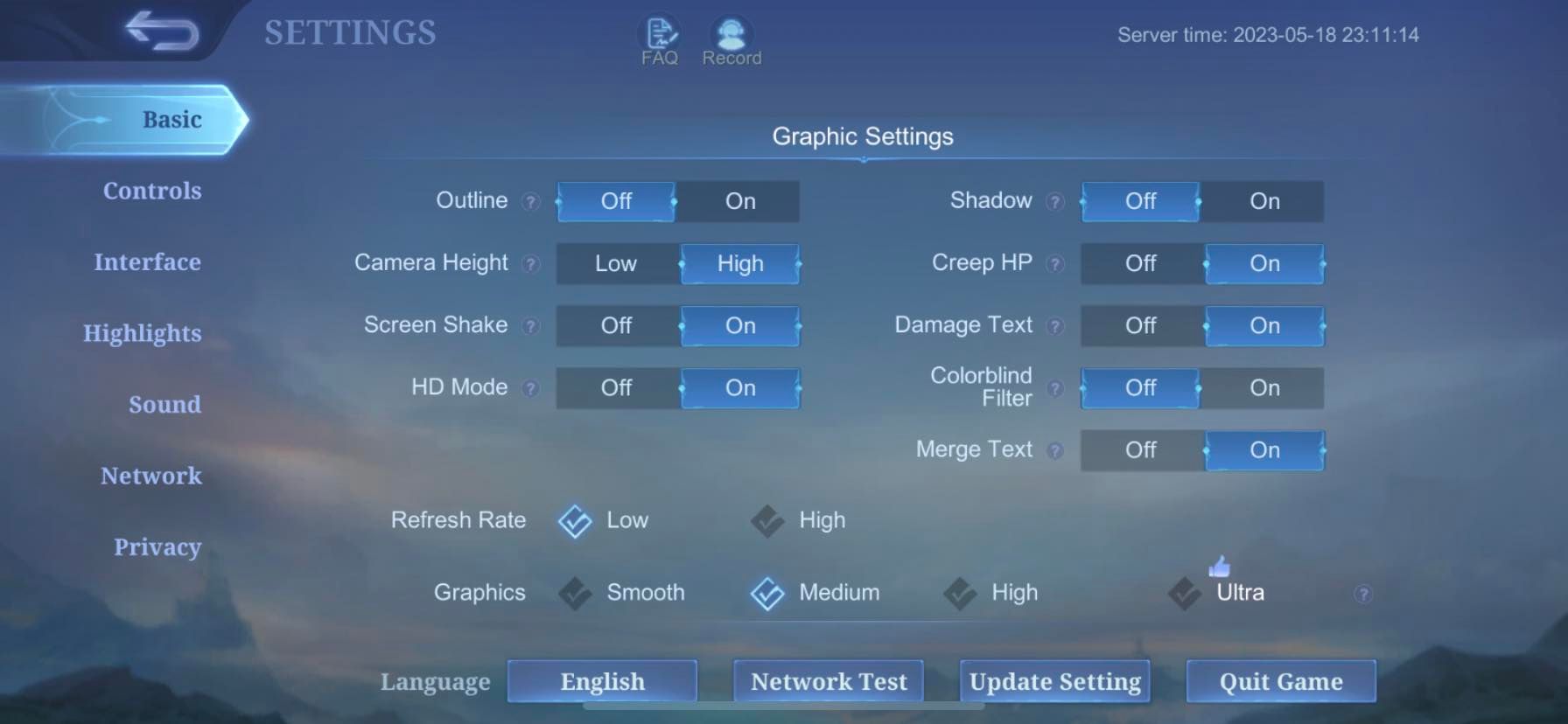 Best MLBB Graphics Settings for High FPS and Low Battery Drain