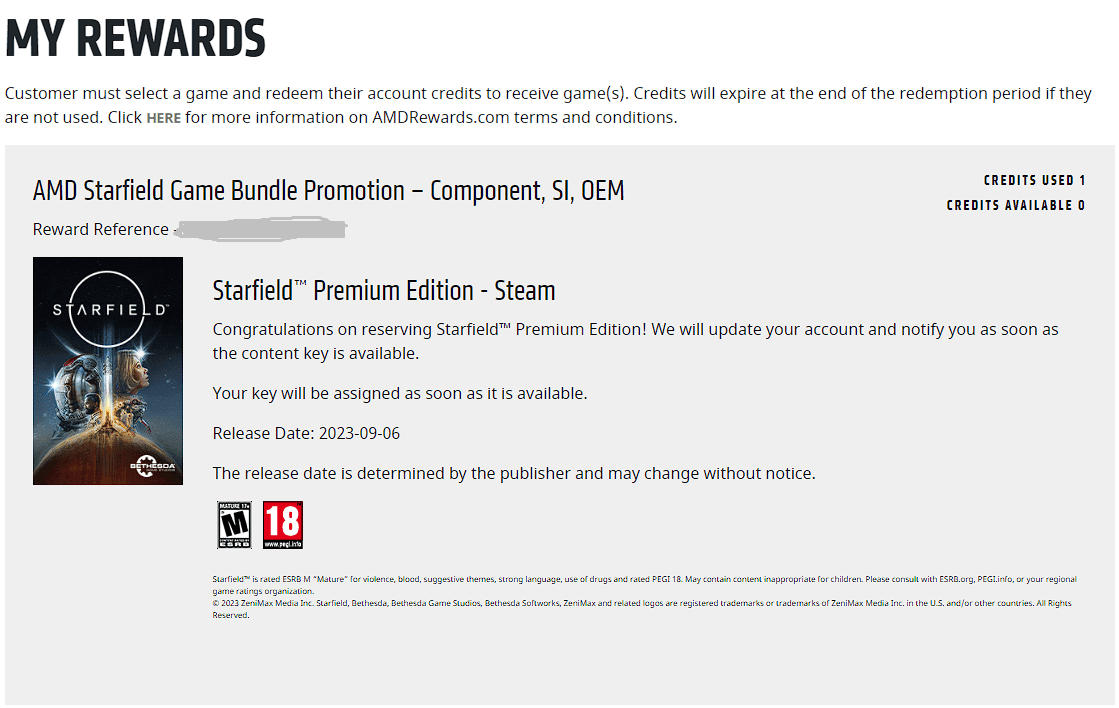 Steam Redeem a Product Code window waiting for a Starfield key