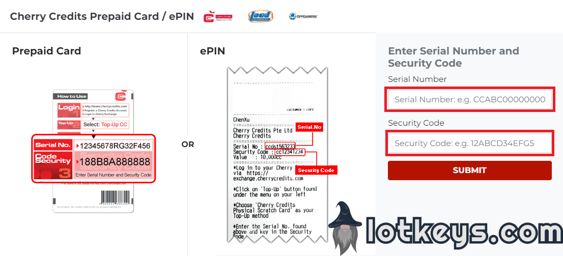 บัตรเติมเงิน Cherry Credits 50,000 CC